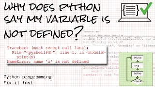 What does NameError name is not defined mean Python lessons learned