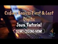 Coding Basics First Last Digits Java Tutorial
