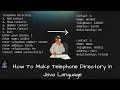 Telephone directory in java language Java project