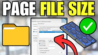 How To Set Custom Page File Size 4GB 8GB 16GB 32GB RAM