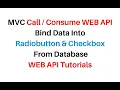 MVC WEB API Consume Into Radio Button And Checkbox c 4 6