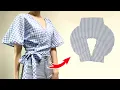 DIY Butterfly Wrap Top Simple shirt Crop top Tutorial For Beginner