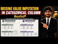 Tutorial 32 Handling Missing Values in Categorical Columns Telugu Machine Learning
