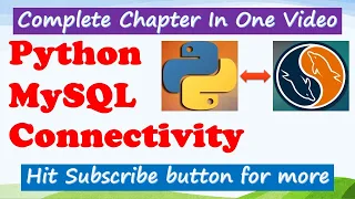 Interface Python with MySQL Python MySQL Connectivity Class 12th 2020 CBSE