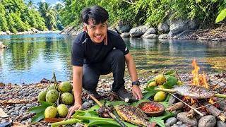 3 Hari Berpetualang Mencari Buah, Mencari ikan sungai & Rujak Buah🔥 #KinSurvive 