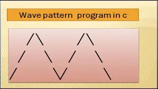 wave pattern program in c