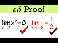 How to write epsilon-delta proofs for limits x 3 and examples