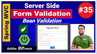 Server Side Form Validation Spring C Spring Boot Tutorial