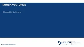 20181010 1400 Python Numba Vectorize - Meinke Zimmermann