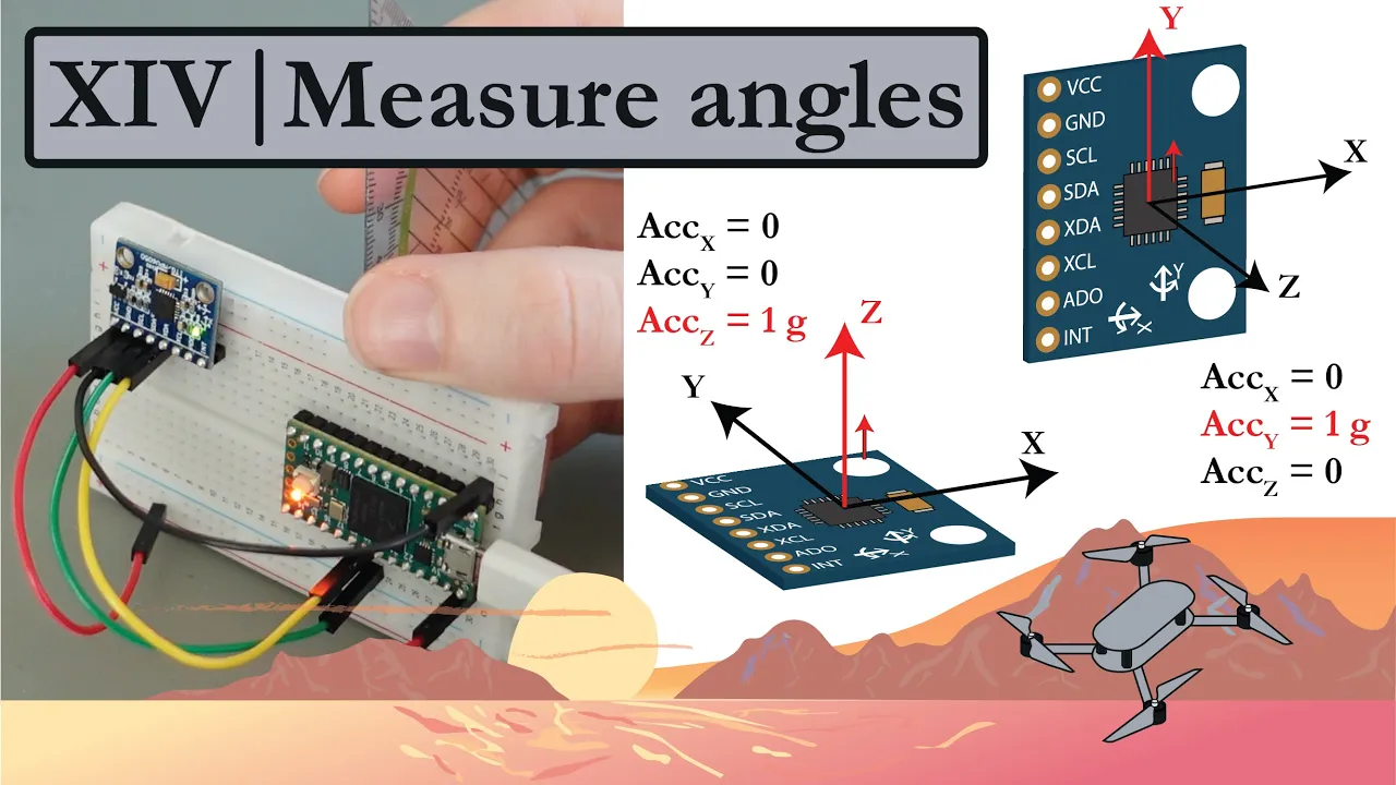 Measure Angles with MPU6050 Accelerometer: Arduino Quadcopter Tutorial