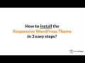 Responsive WordPress Theme - How to install