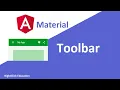 Angular material Toolbar Angular material Tutorial 26