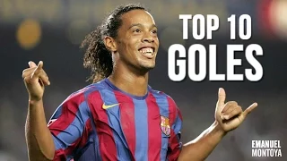 Ronaldinho l Top 10 Goles FC Barcelona HD