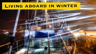 Violent blizzard on a boat – our first real winter storm