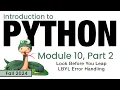 Python Fall 2024 Module 10-2 LBYL - Look Before You Leap Error Handling