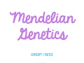 Unit 5 Heredity Concept 1 Notes UPDATED