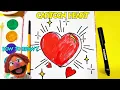 How to Draw a Heart Step Step Drawing Printable Coloring Pages PDF Download