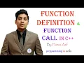 Function definition and call in c in Urdu Easy code 4 you