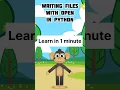 Writing files with open 1M views