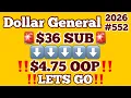 2026 Dollar General Couponing 36 00 SUBTOTAL 4 75 OOP LET S GO MUST WATCH