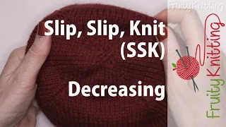 Slip Slip Knit SSK Decreasing