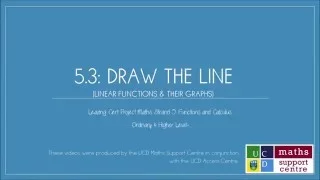 5 3 Linear Functions Part 1 of 3