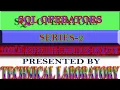 SQL Operators Logical Operators Series 2