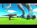 Download Lagu Dinosaurs, Animals and Humans vs King Shark in 5 Levels of Giant Battles