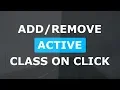 Add Remove Active Class On Click - Html CSS and Javascript