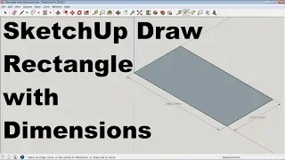 SketchUp Draw Rectangle with Dimensions