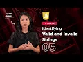 Identifying Valid and Invalid Strings JavaScript Tutorial for Beginners 05