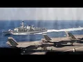 The aircraft carrier and her escorts