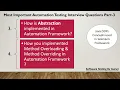 Automation Interview Questions and Answers Part 3 OOPs Concepts used in Automation Framework
