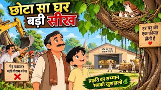 बरगद पर बना छोटा संसार 🐦🌳 | दिल छू लेने वाली हिंदी कहानी | Moral Story