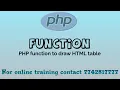 PHP function to draw HTML table in Hindi