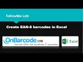 Excel EAN-8 barcode image maker create print EAN-8 images in MS Excel