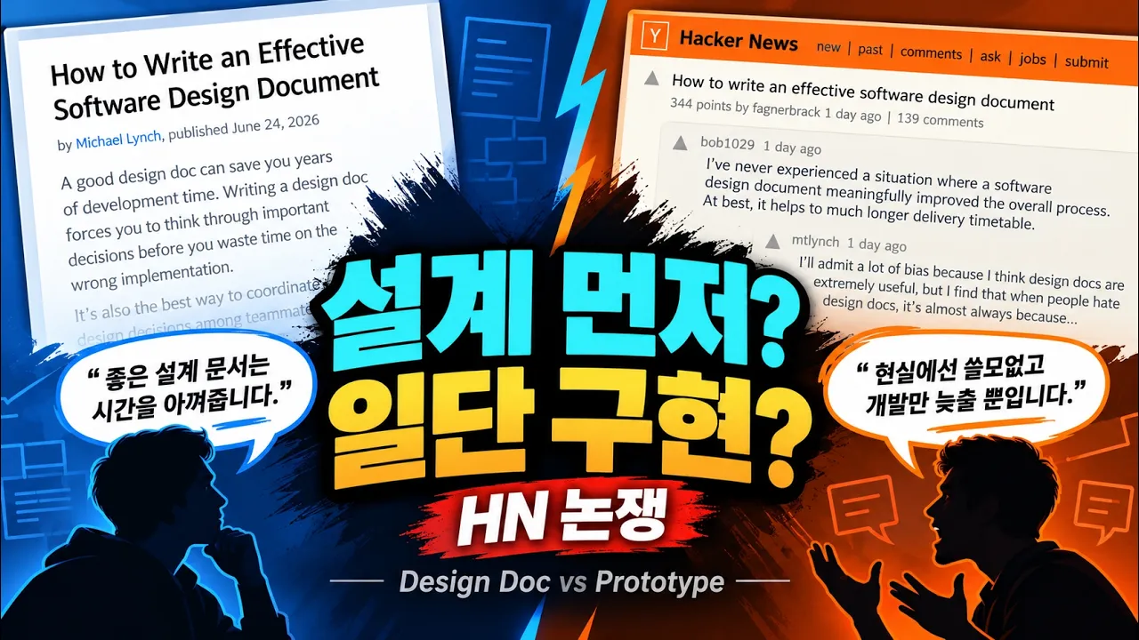 AI가 코드를 짜는 시대, 설계 문서가 필요한가 | 개발자 논쟁 대표 이미지