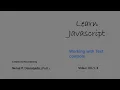 Learn Javascript Working with Text control - One to Another control