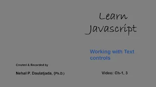 Learn Javascript Working with Text control - One to Another control