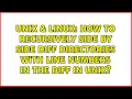 How to recursively side by side diff directories with line numbers in the diff in unix
