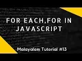 JavaScript forEach and for in Loops Tutorial - Lesson 13