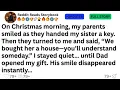 Download Lagu On Christmas morning, my parents smiled as they handed my sister a key. Then they turned to me and..