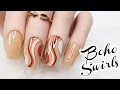 Boho Abstract Swirls Nail Art Freehand Watch Me Work