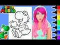 Coloring Yoshi Super Mario Bros Nintendo Coloring Page Ohuhu Art Markers