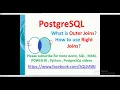 Postgresql Tutorials Right Joins in Postgresql psql joins