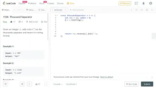 LeetCode 1556 easy Thousand Separator