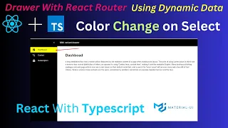 React with Typescript Material UI Drawer Sidebar tab select color change