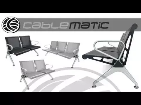 Download MP3 Bancadas para sala de espera con sillas negro/plateado distribuido por CABLEMATIC ®