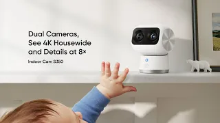 Introducing eufy Indoor Cam S350 Indoor Security Dual Cameras See 4K Housewide and Details at 8