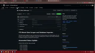 Automated Github Webscraper 10 000 data entries SQLite3 Database - Github Actions Movie Webscraper
